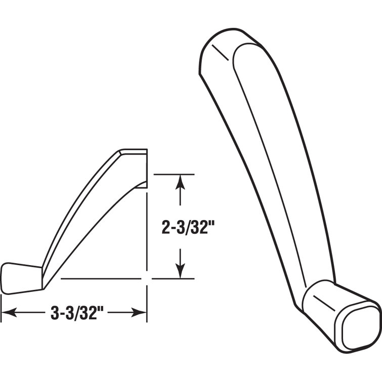 PrimeLine Maxim Contour Crank Handle, Bronze Wayfair Canada